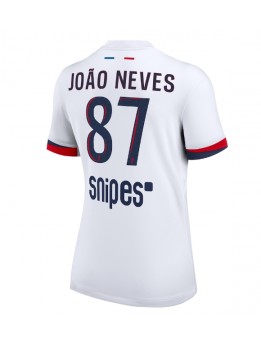 Billige Paris Saint-Germain Joao Neves #87 Bortedrakt Dame 2025-26 Kortermet